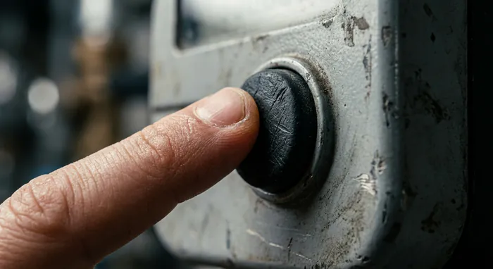 Comment lire un compteur Sharky : Guide complet - Lire un compteur Sharky : 3 astuces relevés - Compteur Sharky : comment lire les index et erreurs ? Gros plan sur le bouton de commande unique du compteur Sharky 775.